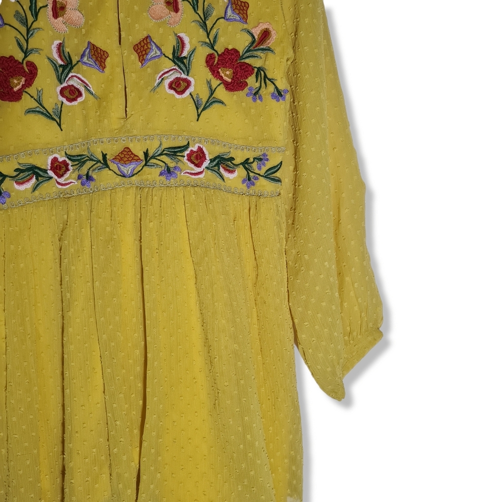 Size- S, ZARA Embroidered mesh jumpsuit dress. - Picture 5 of 10